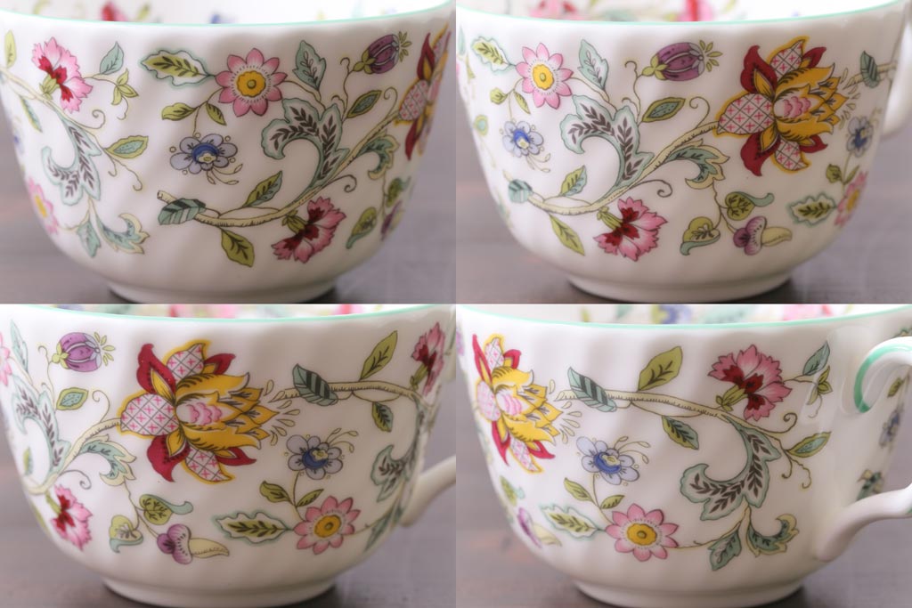 中古美品　イギリス　MINTON(ミントン)　Haddon Hall(ハドンホール)　ティーセット(カップ&ソーサー、プレート)(1)