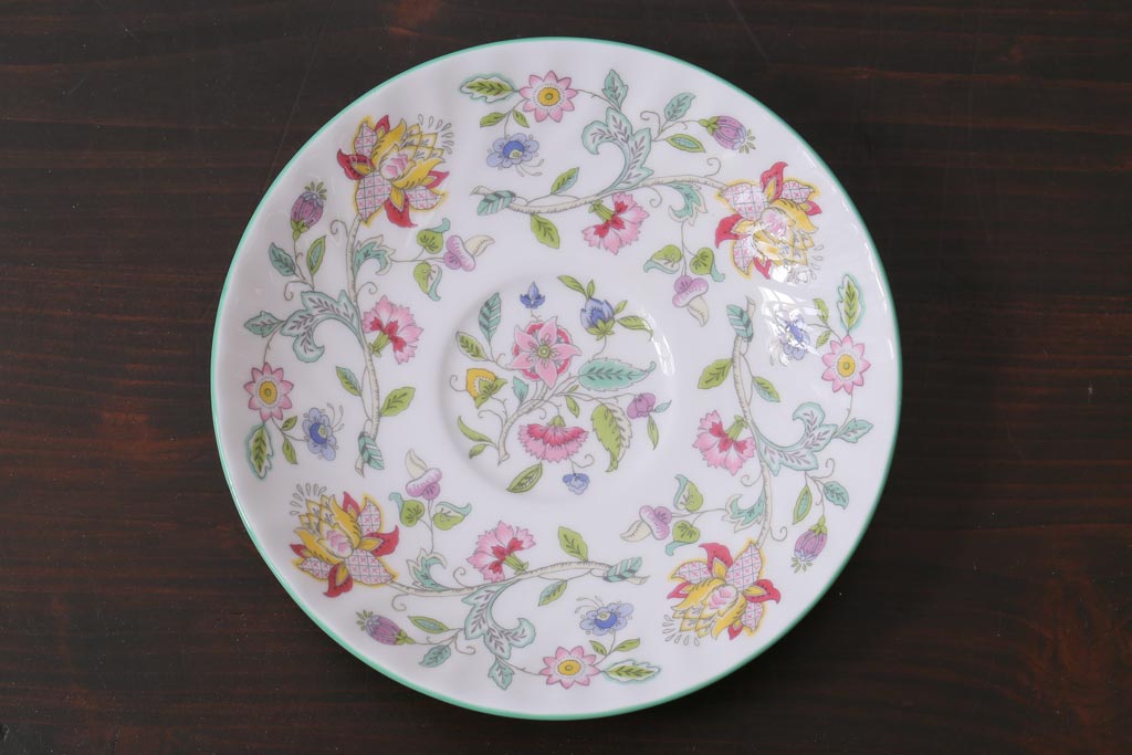 中古美品　イギリス　MINTON(ミントン)　Haddon Hall(ハドンホール)　ティーセット(カップ&ソーサー、プレート)(1)