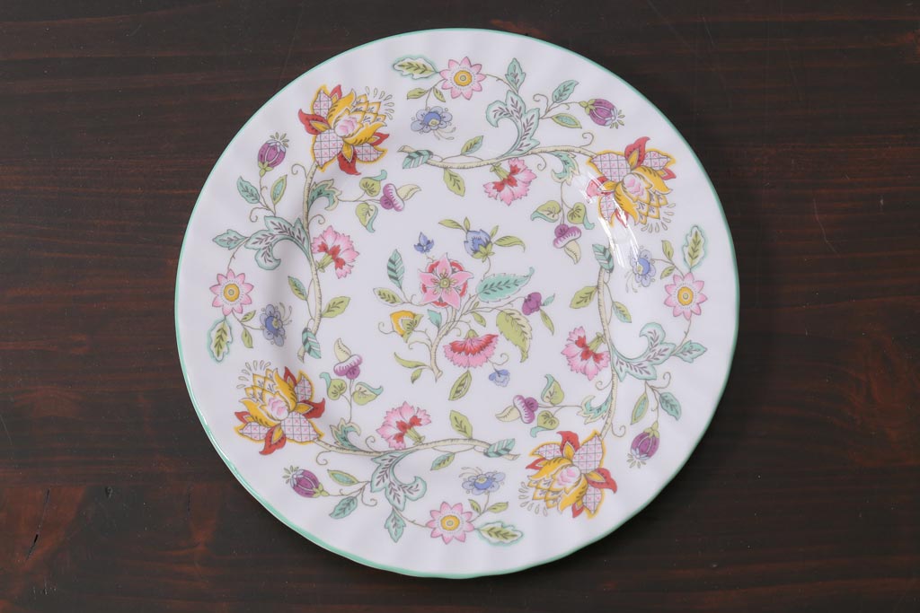 中古美品　イギリス　MINTON(ミントン)　Haddon Hall(ハドンホール)　ティーセット(カップ&ソーサー、プレート)(1)