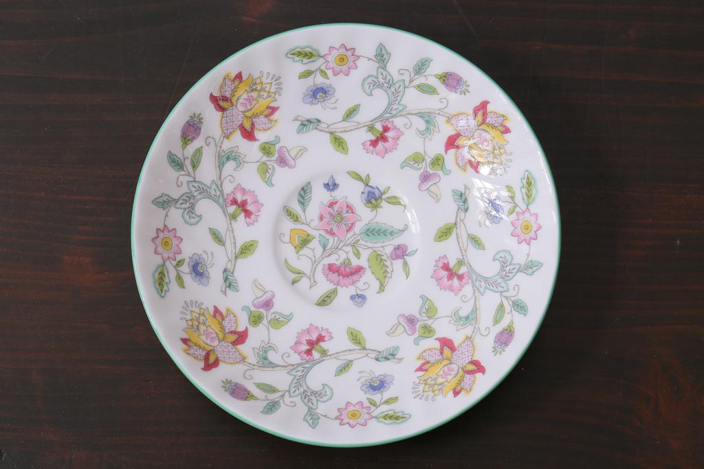 中古美品　イギリス　MINTON(ミントン)　Haddon Hall(ハドンホール)　ティーセット(カップ&ソーサー、プレート)(3)