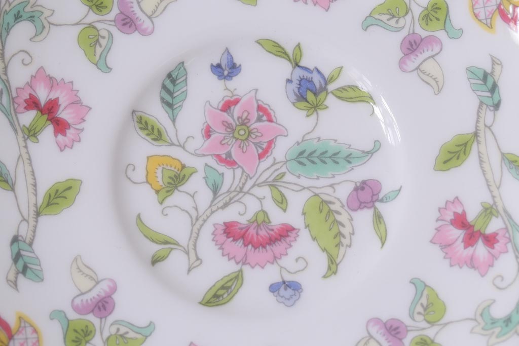 中古美品　イギリス　MINTON(ミントン)　Haddon Hall(ハドンホール)　ティーセット(カップ&ソーサー、プレート)(3)