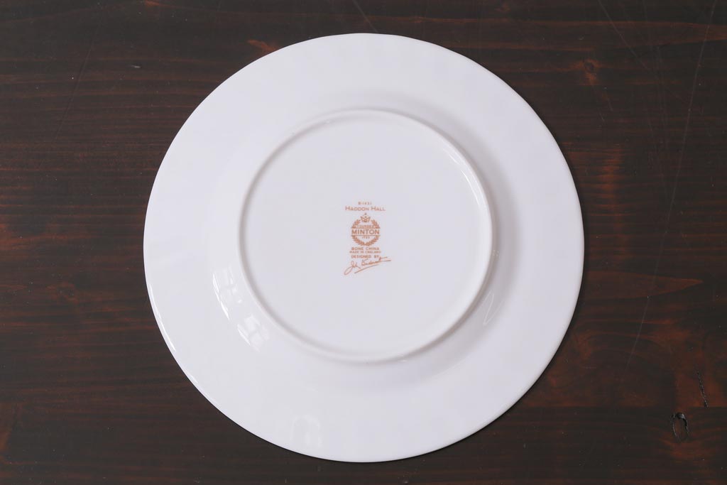 中古美品　イギリス　MINTON(ミントン)　Haddon Hall(ハドンホール)　ティーセット(カップ&ソーサー、プレート)(3)