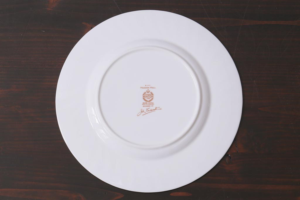 中古美品　イギリス　MINTON(ミントン)　Haddon Hall(ハドンホール)　ティーセット(カップ&ソーサー、プレート)(3)