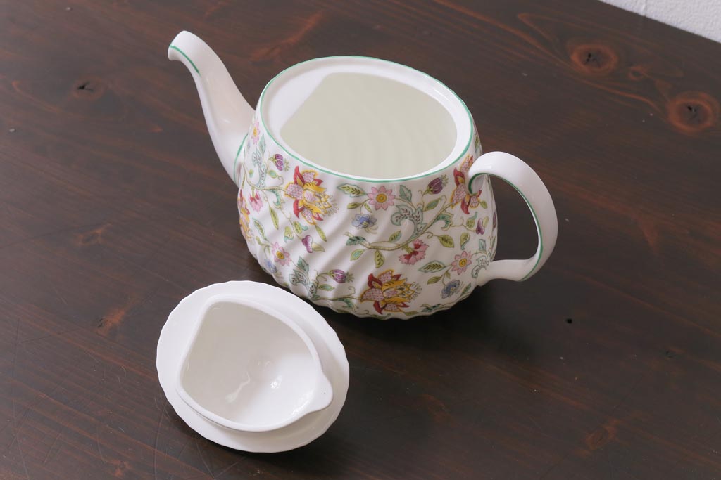 中古美品　イギリス　MINTON(ミントン)　Haddon Hall(ハドンホール)　ティーポット(洋食器)