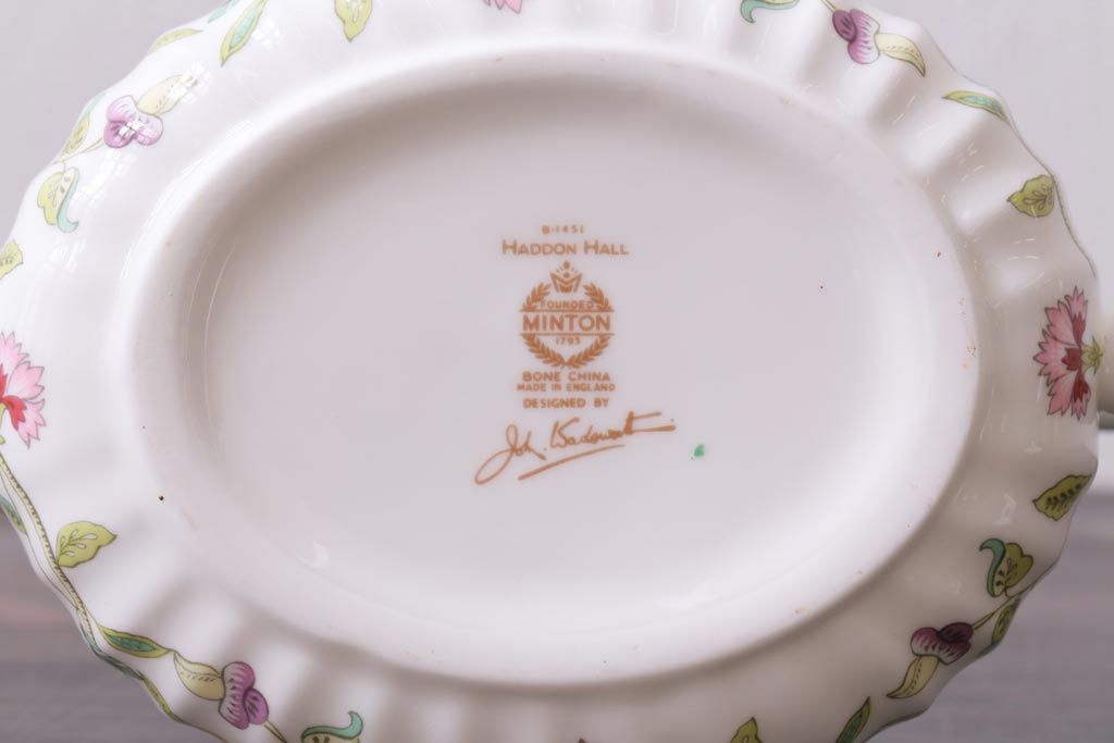 中古美品　イギリス　MINTON(ミントン)　Haddon Hall(ハドンホール)　ティーポット(洋食器)