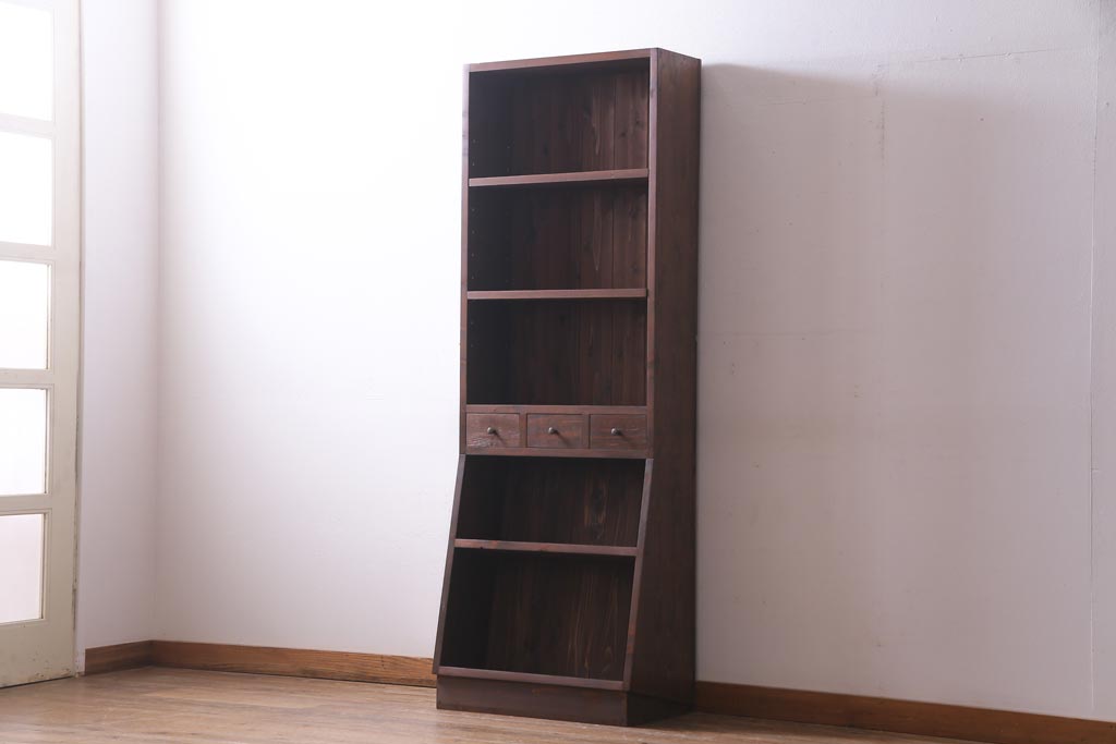 【O様ご決済用】ラフジュ工房オリジナル　古材使用　薄型ブックシェルフ2台