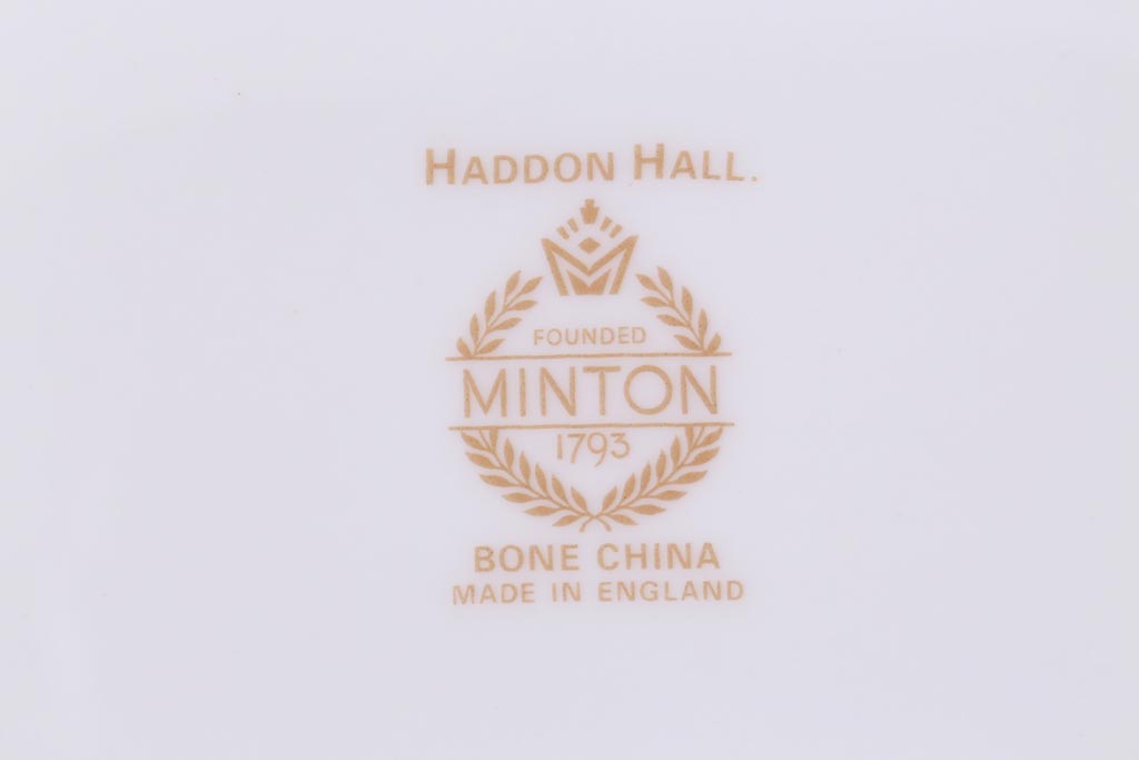 中古美品　イギリス　MINTON(ミントン)　Haddon Hall(ハドンホール)　プレート3枚セット(オーバルトレー、サービスボウル)