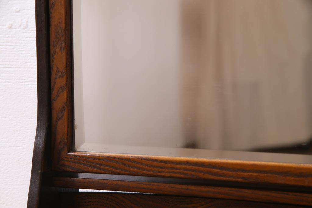 アンティーク家具　和製アンティーク　タモ材　品のある佇まいが魅力的な鏡台(ドレッサー、ミラー)