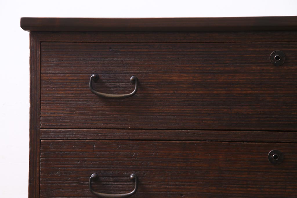 レトロ家具　昭和初期　鉄脚　桐材　上品なレトロスタイルに合うリメイクリビングボード(テレビ台、衣装箪笥)(2)