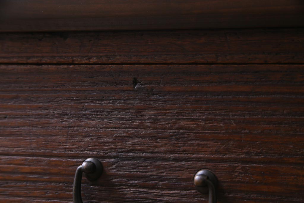 レトロ家具　昭和初期　鉄脚　桐材　上品なレトロスタイルに合うリメイクリビングボード(テレビ台、衣装箪笥)(2)
