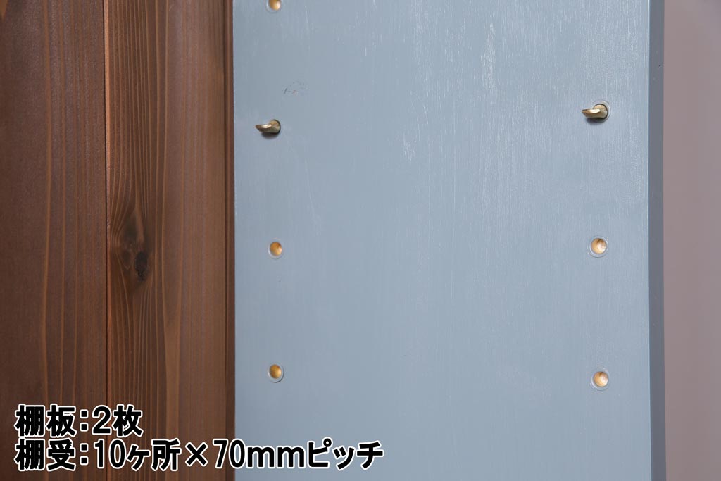 ラフジュ工房オリジナル　古材使用　メンズライクにも合う薄型のペイントブックシェルフ(収納棚、本棚、ウッドシェルフ)