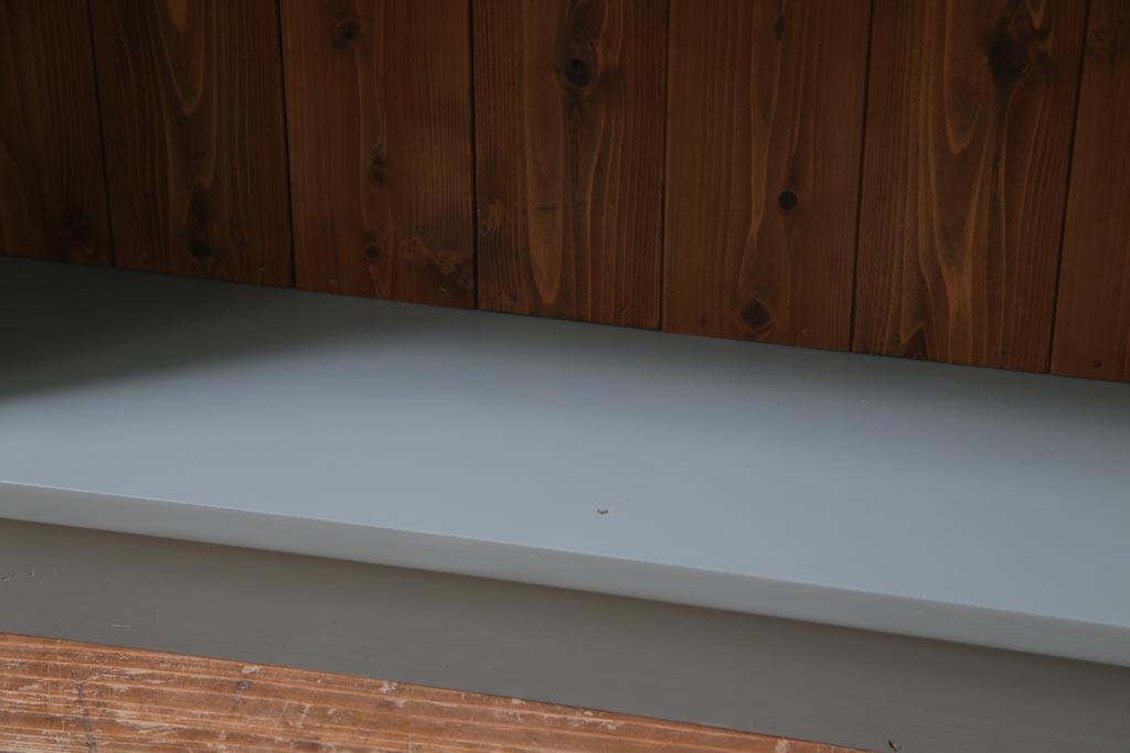 ラフジュ工房オリジナル　古材使用　メンズライクにも合う薄型のペイントブックシェルフ(収納棚、本棚、ウッドシェルフ)