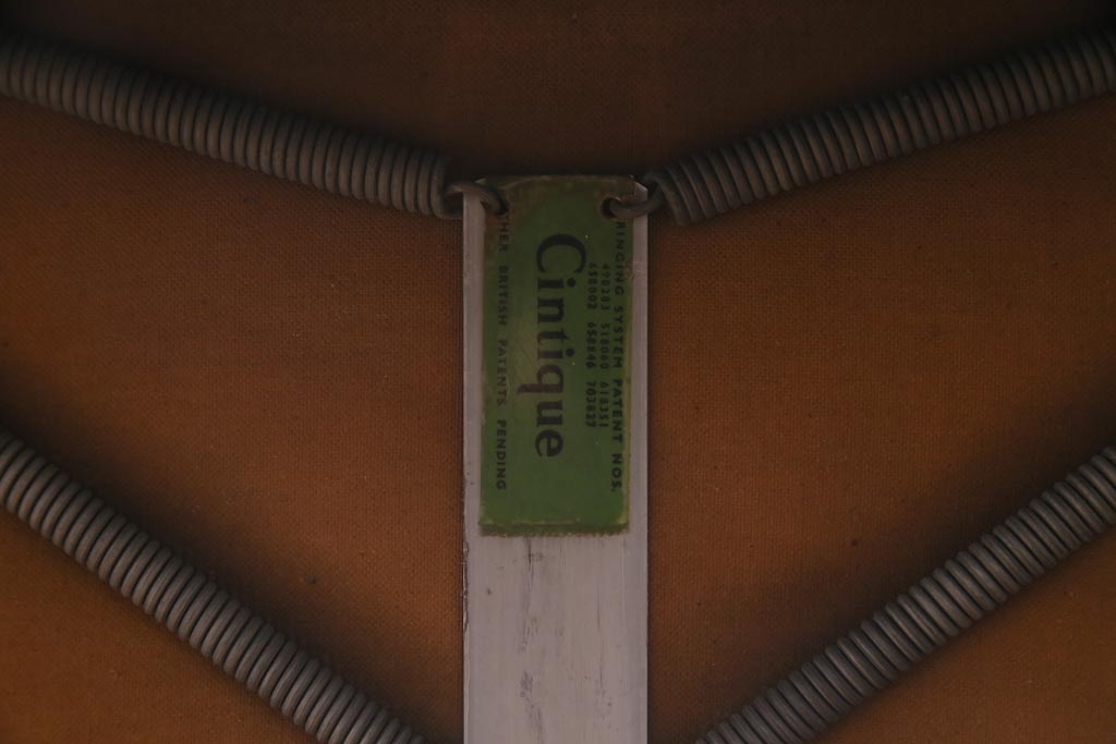 ヴィンテージ家具　イギリスビンテージ　Cintique社　レトロな雰囲気がお洒落なアームチェア(ラウンジチェア)