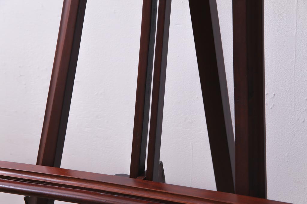 アンティーク雑貨 フランス輸入家具 マホガニー材 ロココ様式 クラシカルな雰囲気漂うイーゼル(画架、ディスプレイ) ラフジュ工房