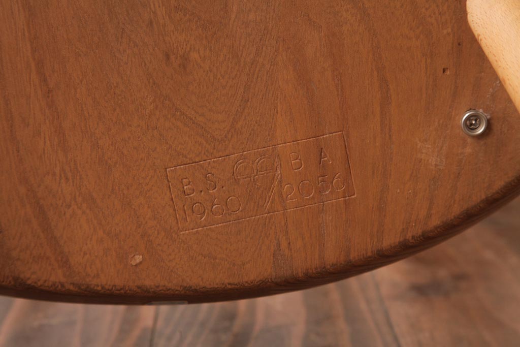 ヴィンテージ家具　イギリスビンテージ　ERCOL(アーコール)　フープバック　布張り座面のウィンザーチェア(ダイニングチェア、ワークチェア、椅子、ウインザーチェア)(3)