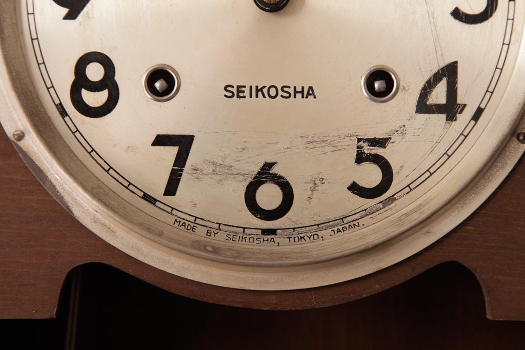 アンティーク雑貨　昭和初期　SEIKOSHA(精工舎、セイコー)　手巻き　クラシカルなデザインがお洒落なゼンマイ式振り子時計(掛時計、柱時計)