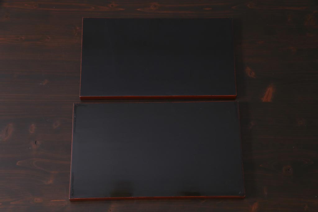 アンティーク雑貨　朱塗　金蒔絵　木製盆(漆器)