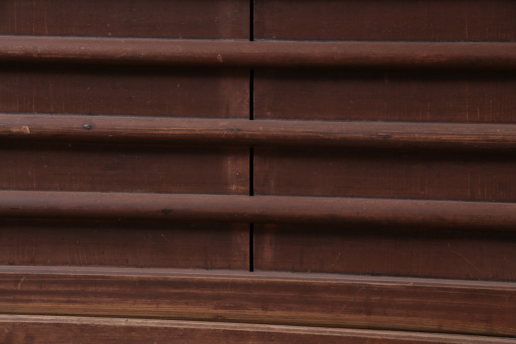 アンティーク家具　前面ケヤキ材・ヒノキ材　六尺京水屋箪笥キャビネット(収納棚)(R-036296)