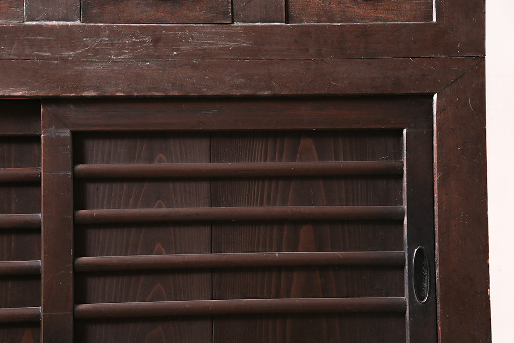アンティーク家具　前面ケヤキ材・ヒノキ材　近江水屋　四尺水屋箪笥サイドボード(テレビ台、収納棚)(R-036337)