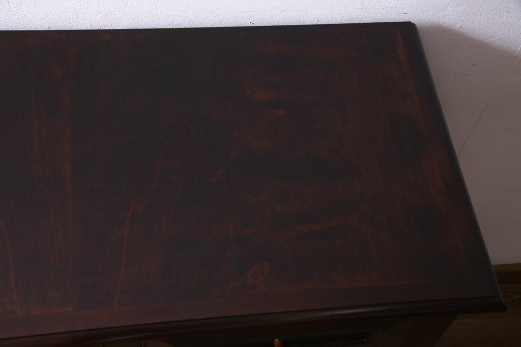 中古　松本民芸家具　レア品　C型ボールフット洋タンス　クラシカルなジャコビアン様式が目を惹くチェスト(引き出し)(定価約57万円)