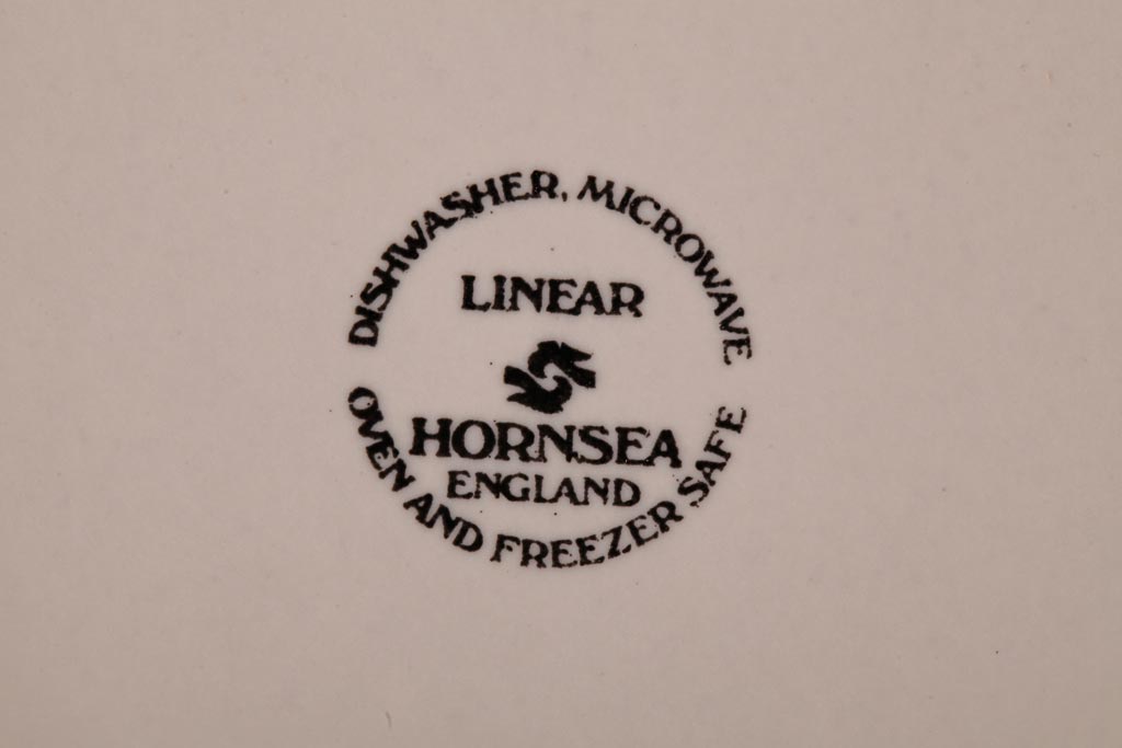 アンティーク雑貨　イギリスビンテージ　HORNSEA(ホーンジー)　LINEAR(リニア)　カップ&ソーサー2客セット(洋食器)(R-036413)