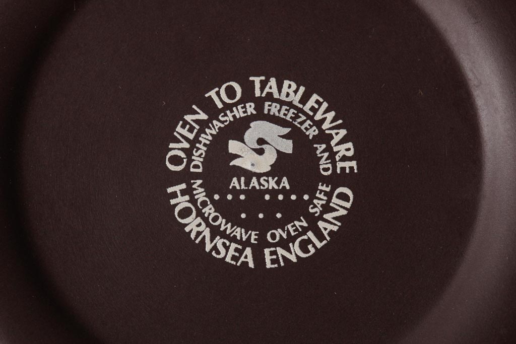 アンティーク雑貨　イギリスビンテージ　HORNSEA(ホーンジー)　ALASKA(アラスカ)　カップ&ソーサー2客セット(洋食器)(R-036414)
