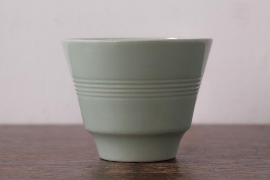 ビンテージ雑貨　イギリスヴィンテージ　Woods ware(ウッズウエア)　Beryl(ベロル)　カップ&ソーサー2客セット(R-036420)
