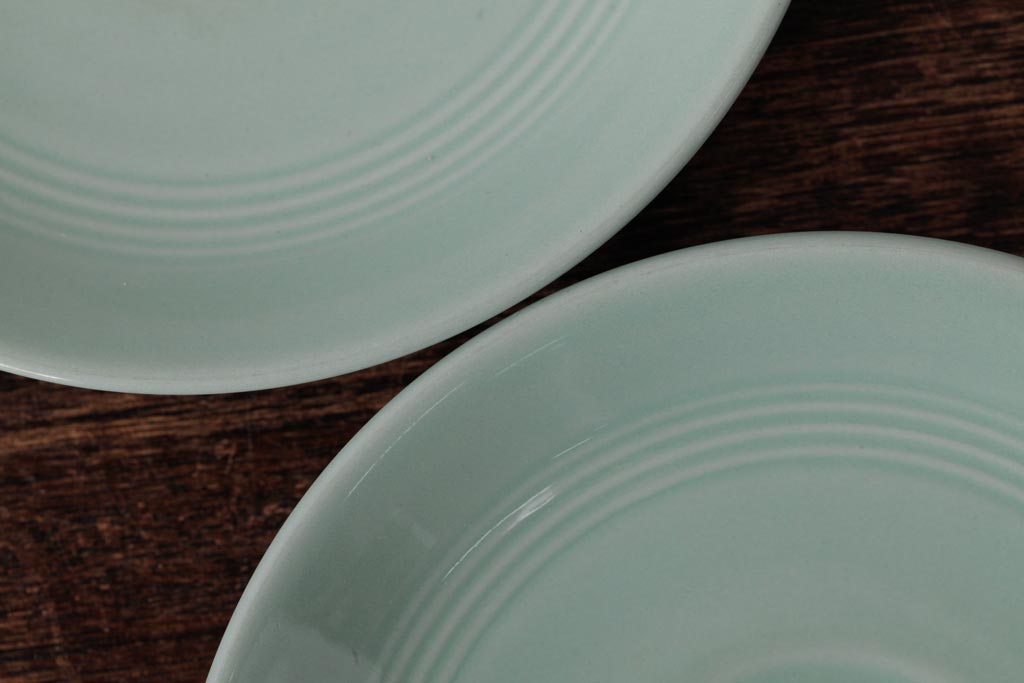 ビンテージ雑貨　イギリスヴィンテージ　Woods ware(ウッズウエア)　Beryl(ベロル)　カップ&ソーサー2客セット(R-036420)