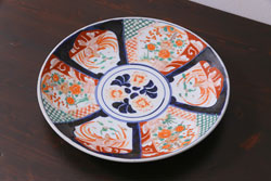 江戸期　冨貴長春　古伊万里　染付　蛸唐草文　約21cm　6.9寸　一筆一筆丁寧に描かれた長皿2枚セット(角皿、和皿、和食器、六寸九分)(R-073196)