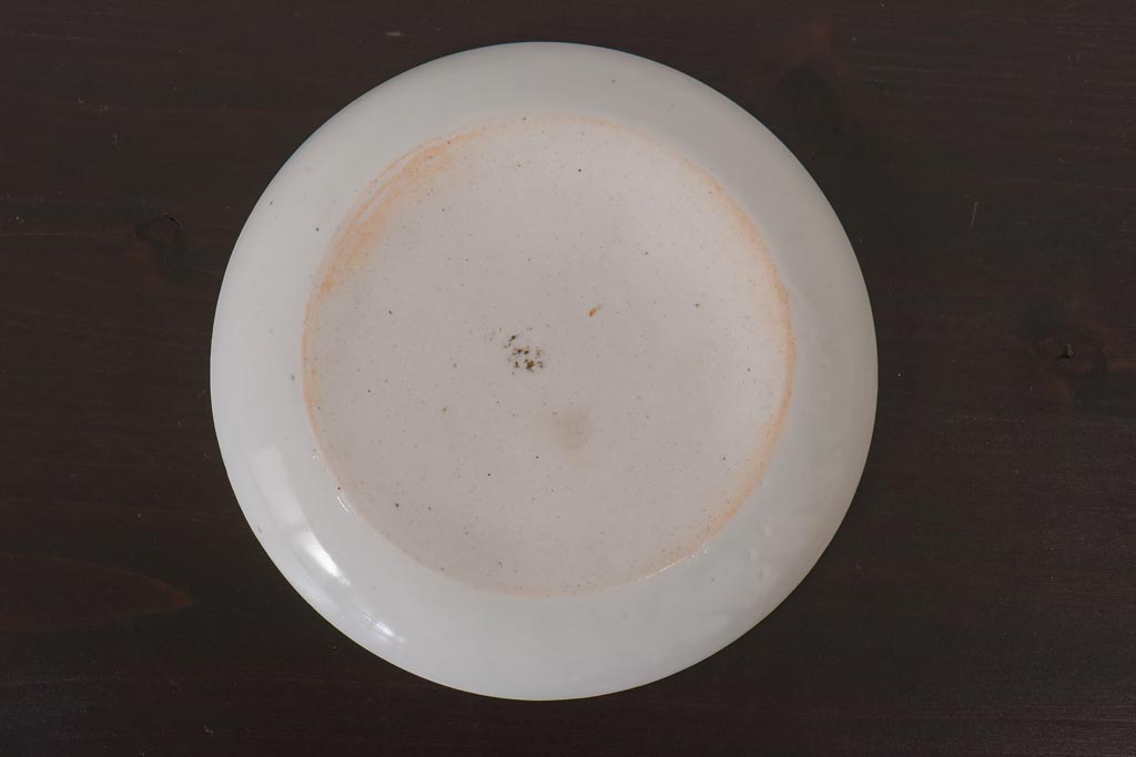 アンティーク雑貨　江戸期　牡丹の図　染付皿2枚セット(和食器)(R-036511)