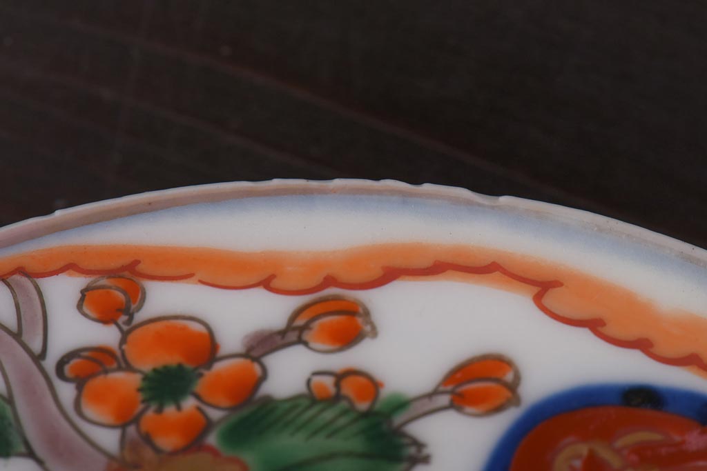 アンティーク雑貨　明治期　色絵　伊万里　6寸5分皿2枚セット(和食器)(R-036521)