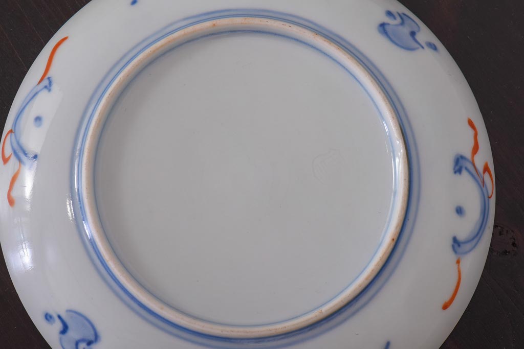 アンティーク雑貨　明治期　色絵　伊万里　6寸5分皿2枚セット(和食器)(R-036522)