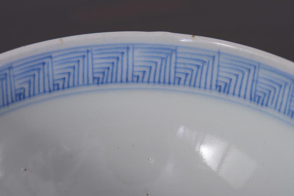 アンティーク雑貨　江戸期　伊万里　鳳凰　蓋付き茶碗2客セット(和食器)(R-036528)