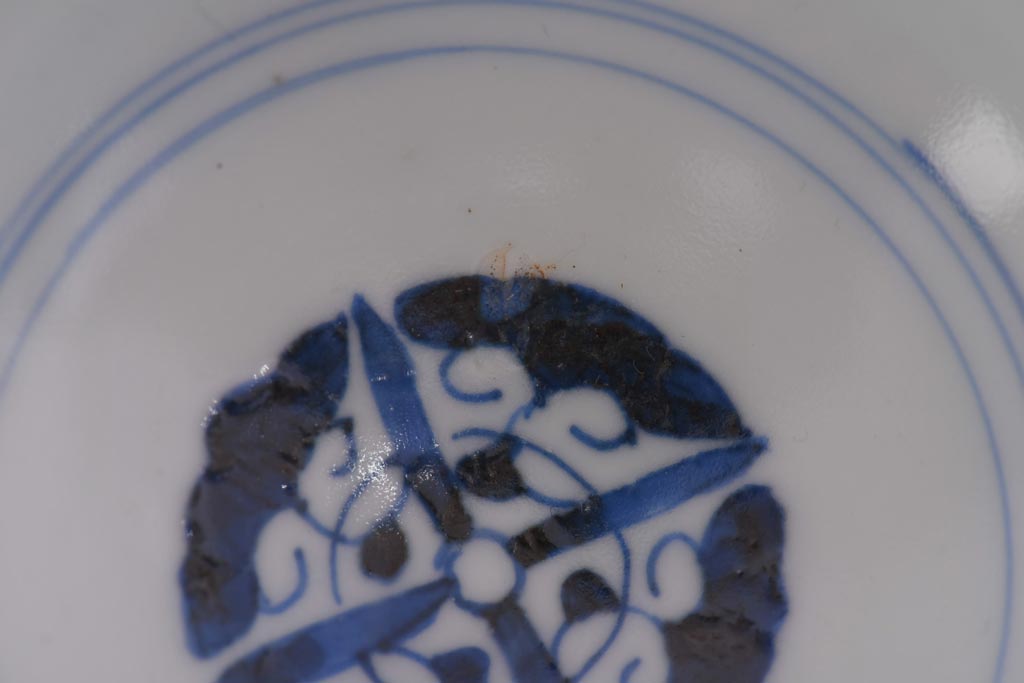 アンティーク雑貨　江戸期　伊万里　鳳凰　蓋付き茶碗2客セット(和食器)(R-036528)
