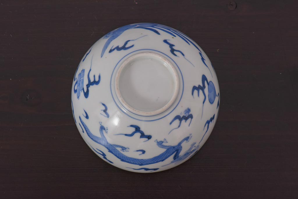 アンティーク雑貨　江戸期　伊万里　鳳凰　蓋付き茶碗3客セット(和食器)(R-036530)