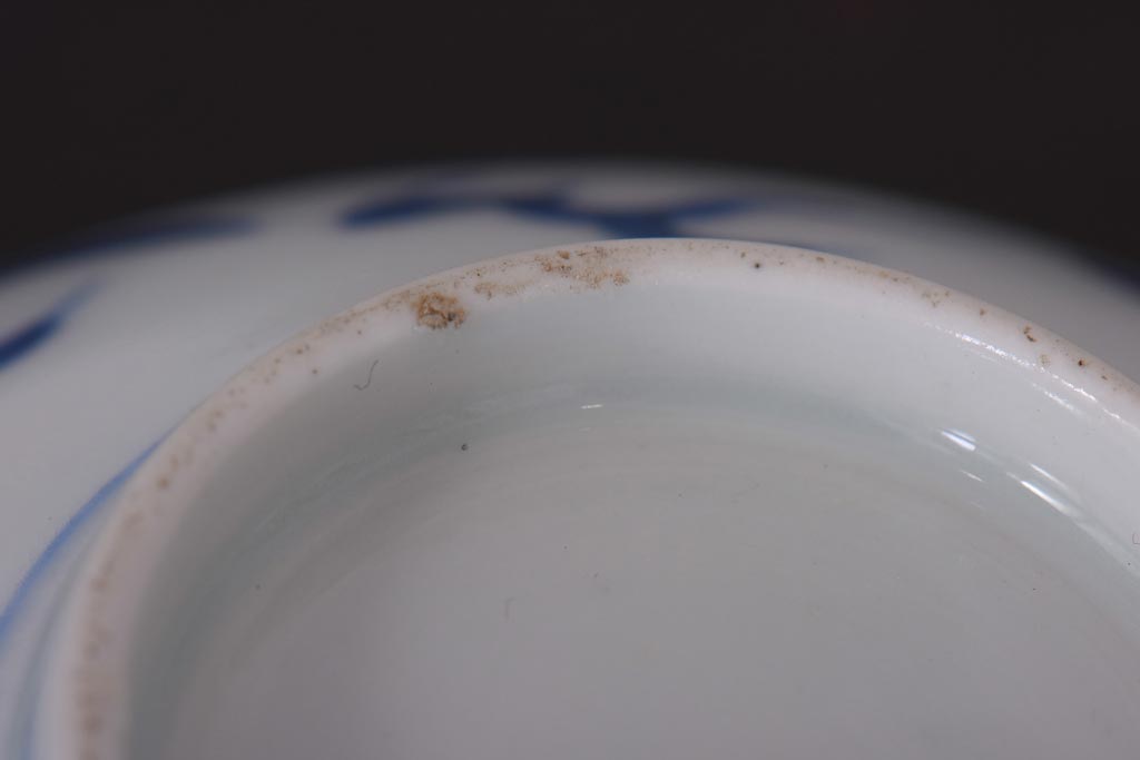 アンティーク雑貨　江戸期　伊万里　鳳凰　蓋付き茶碗3客セット(和食器)(R-036530)