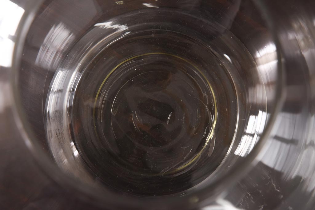 レトロ雑貨　昭和レトロ　丸いフォルムが可愛らしい地球瓶(ガラス瓶、ガラスビン)(R-036533)