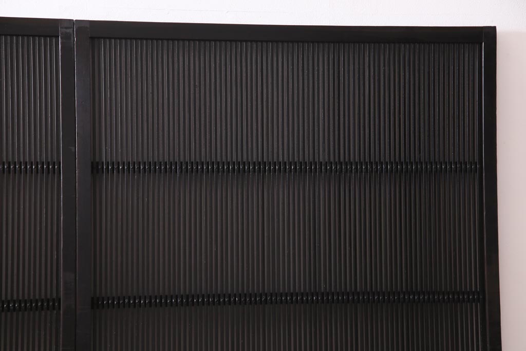 アンティーク建具　和製アンティーク　ワンランク上の和の空間を演出する万本格子戸3枚セット(引き戸、建具)(R-036544)