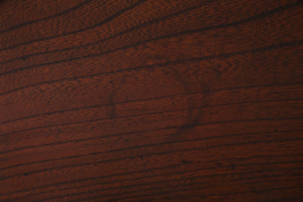 アンティーク家具　明治大正期　総ケヤキ材　レア品　天板一枚板の上質な両袖デスク(文机)