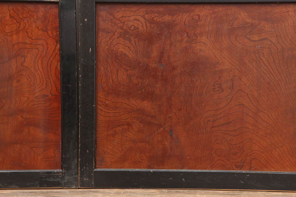 アンティーク建具 和製アンティーク 明治大正期 ケヤキ材一枚板 上手物