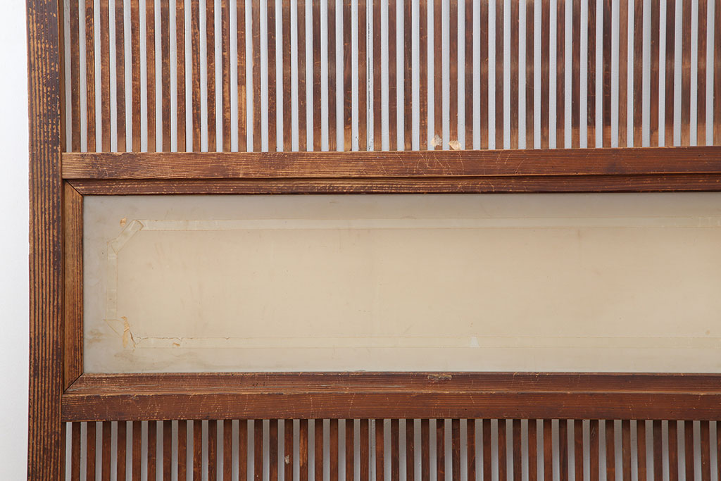 アンティーク建具　昭和初期　上品な和の空間づくりにおすすめな格子戸3枚セット(建具、引き戸)(R-036771)