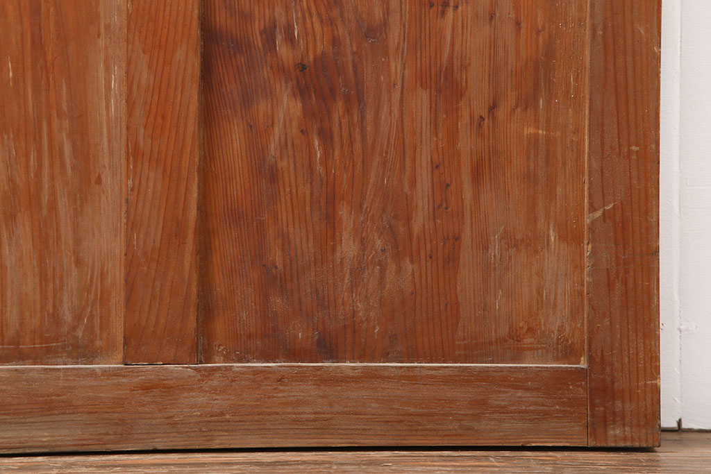 アンティーク建具　昭和初期　レトロな雰囲気が魅力の大きな窓2枚セット(建具、引き戸)(R-036791)