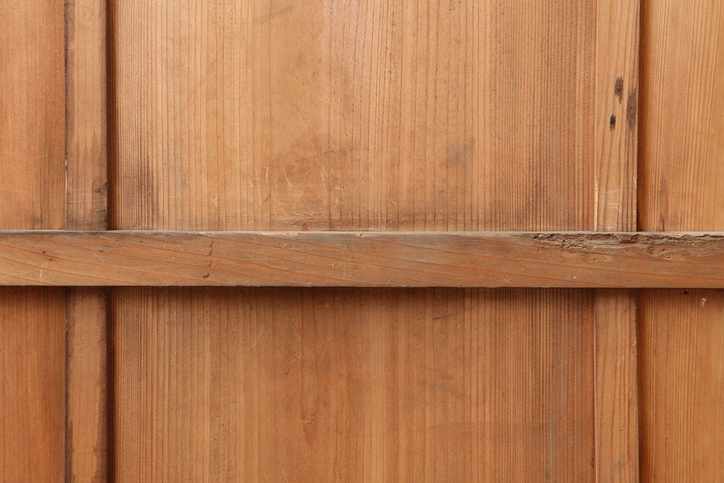 アンティーク建具　木味を楽しめる板戸4枚セット(引き戸、建具)(R-036796)