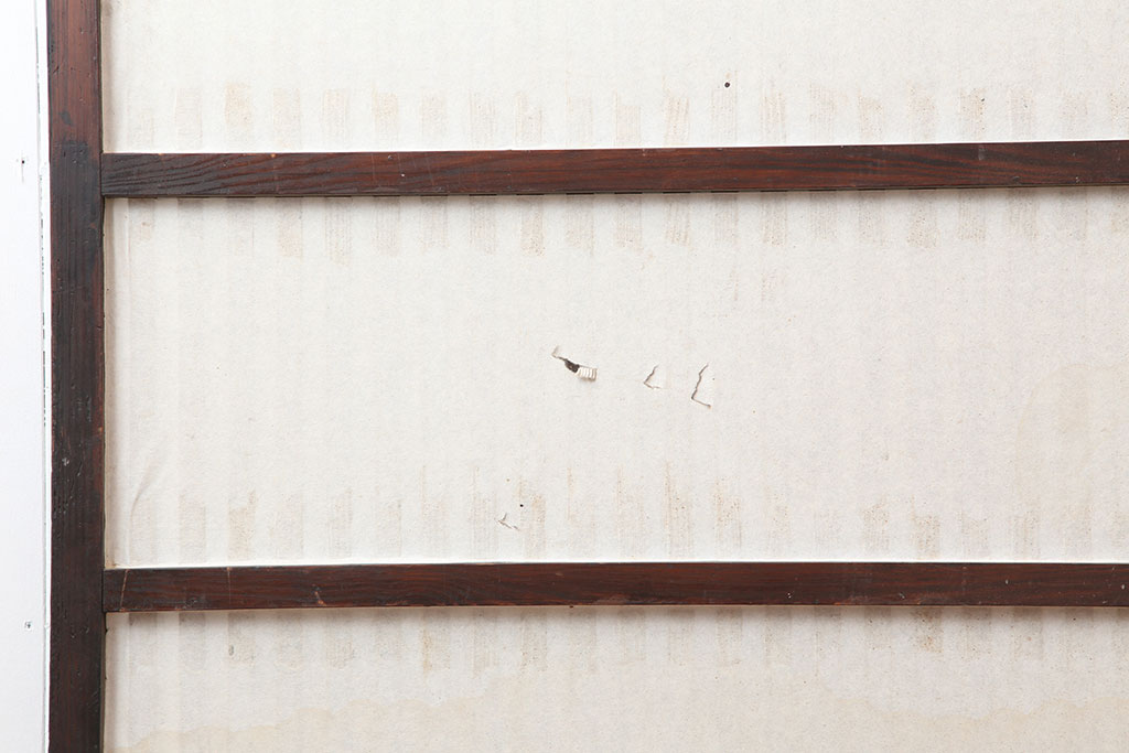 アンティーク建具　大正昭和初期　縦桟が品のある雰囲気醸し出す格子戸2枚セット(建具、引き戸)(R-036812)