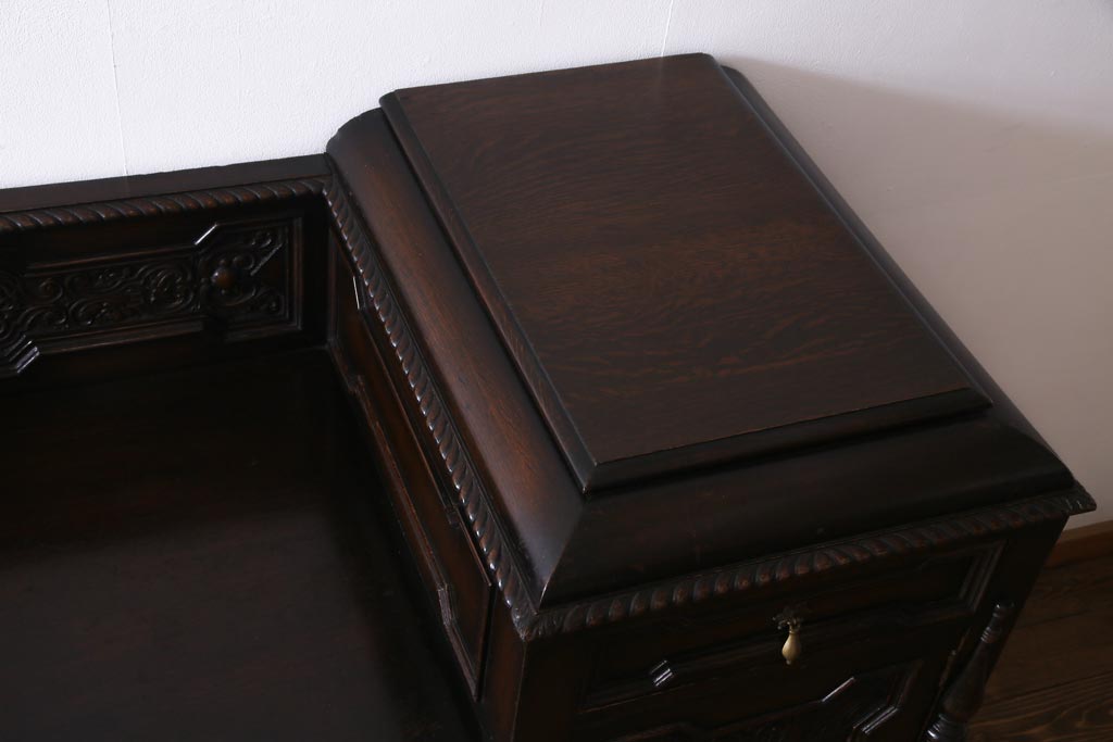 アンティーク家具　英国イギリスアンティーク　重厚なサイドボード(バーカウンター)(R-036816)