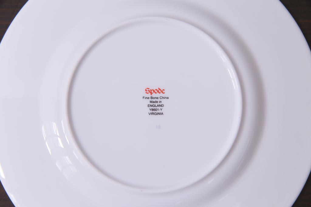 英国イギリス　Spode(スポード)　Virginia(バージニア)　ディナープレート、スーププレートなど6枚セット(皿、洋食器)(R-036832)