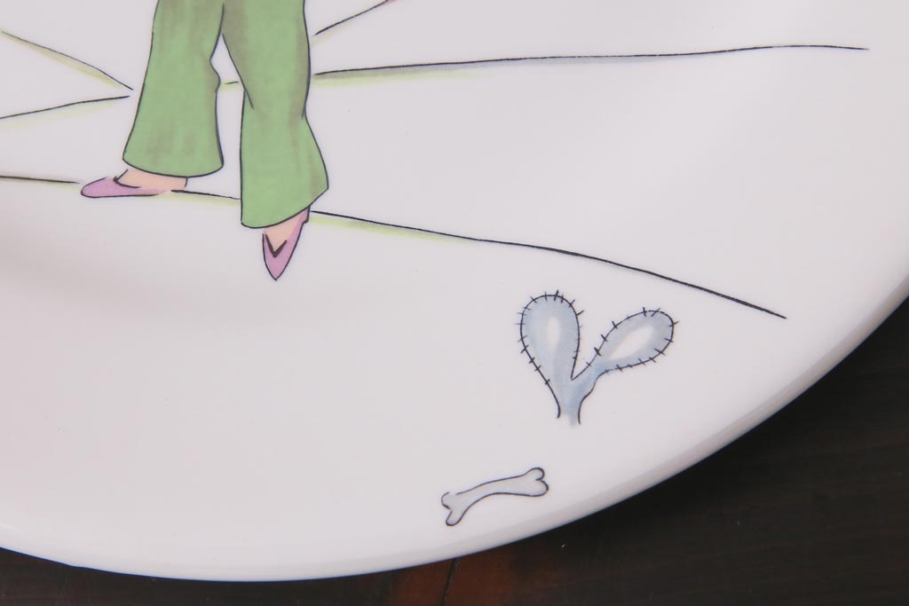 フランス　Gien(ジアン)　Le Petit Perince　星の王子さま　プレート6枚セット・箱付き(皿、洋食器)(R-036834)