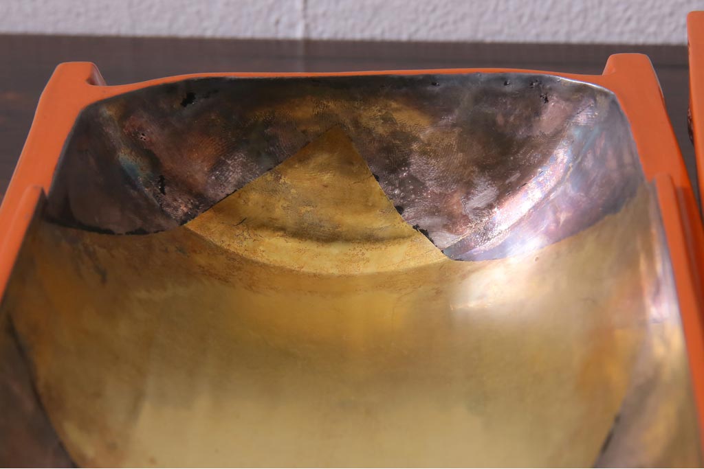 昭和期　山田平安堂　呉藤友乗作　竹菓子器・箱付き(漆器、蓋物)(R-036843)