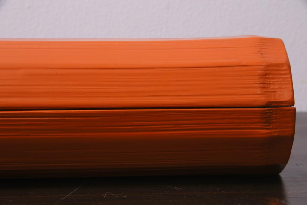 昭和期　山田平安堂　呉藤友乗作　竹菓子器・箱付き(漆器、蓋物)(R-036843)