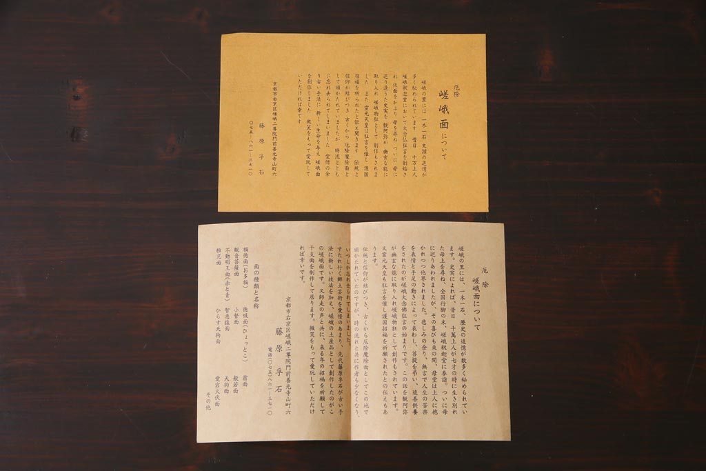 昭和期 藤原孚石作 厄除 嵯峨面 歳頭招福面 6個セット・紙箱付き